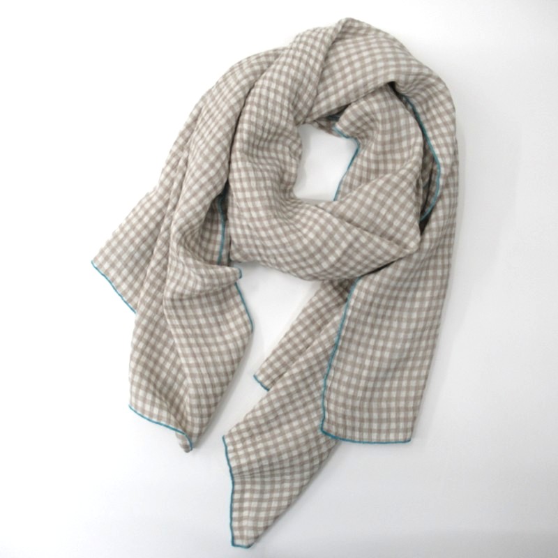 DAYS  楊柳ギンガムストール /BE×BL33  【日本製】